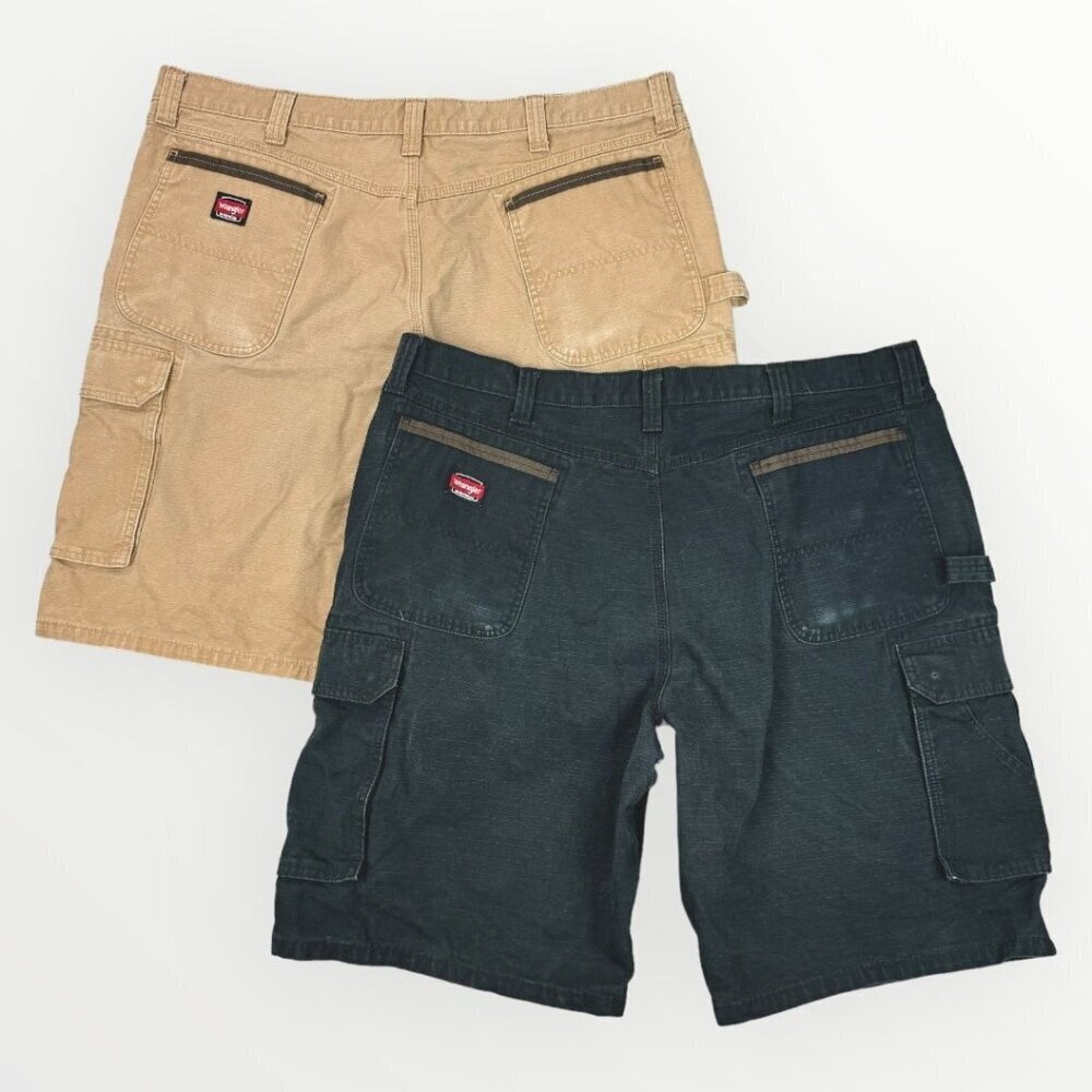 Wrangler Workwear Carpenter Cargo Ripstop Shorts Bundle Utility Work Short 42"